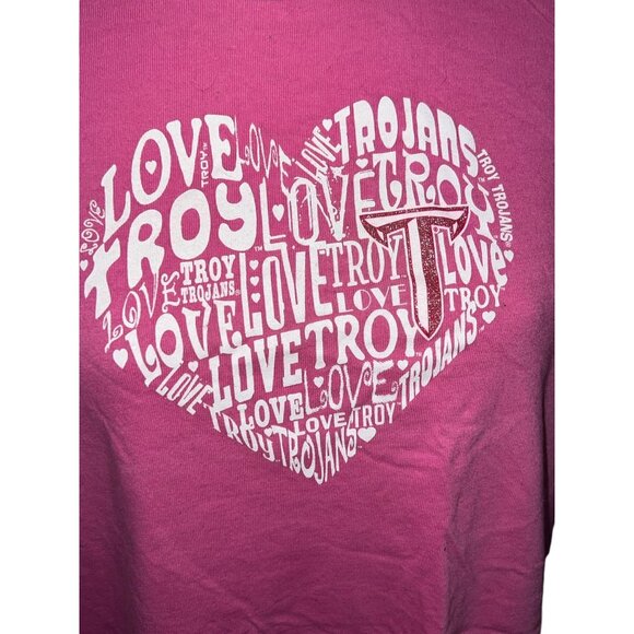 Troy University Graphic Short Sleeve T Shirt Crewneck Sz 3XL Womens Hot Pink - Picture 9 of 9